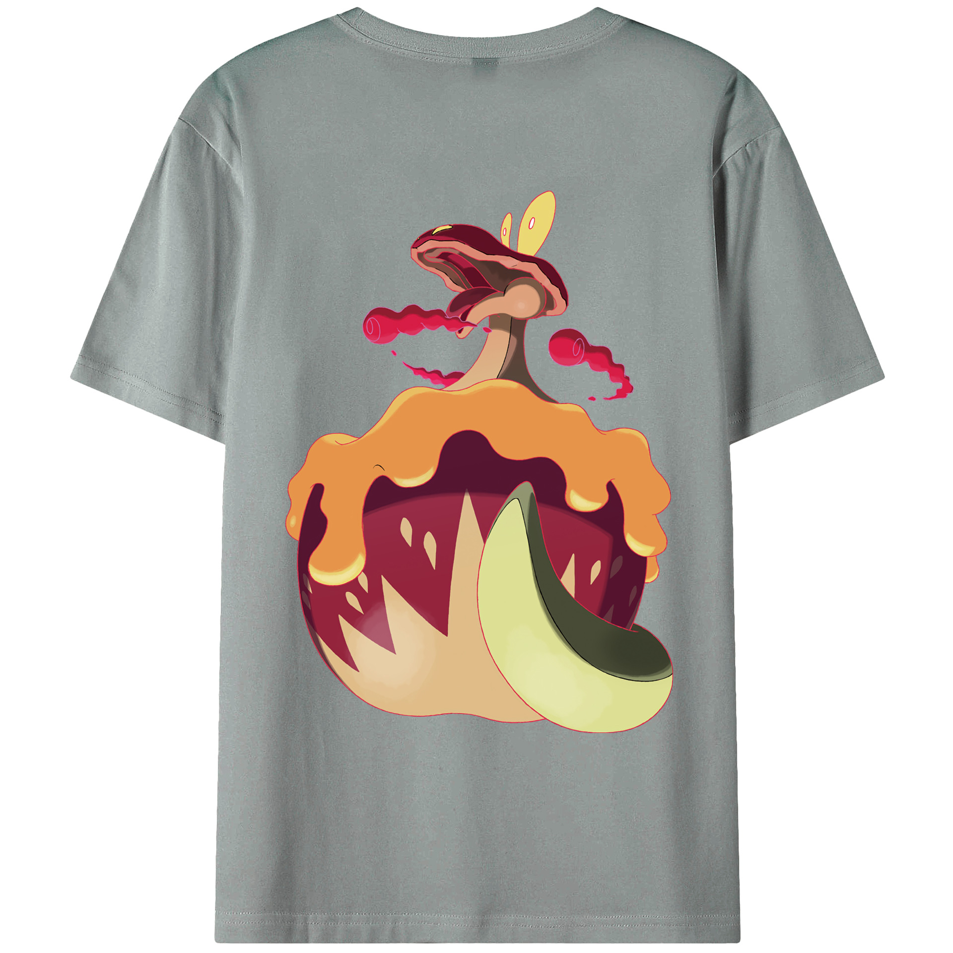 （画像用） ポケットモンスター Pokémon 綿100％ メンズ半袖Tシャツ（バックプリント） 通気性